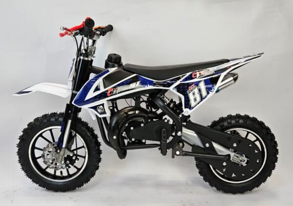 50cc Mini Dirt Bike CXX Blue - Image 2
