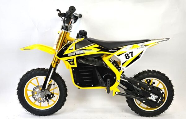 800w Electric Mini Dirt Bike - Yellow - Image 2