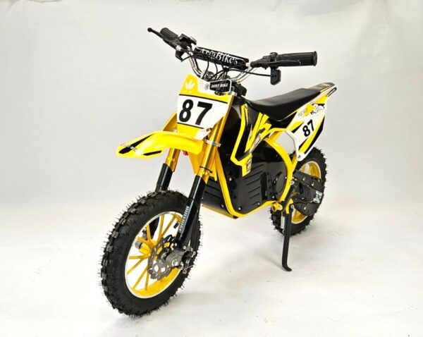 800w Electric Mini Dirt Bike - Yellow - Image 3
