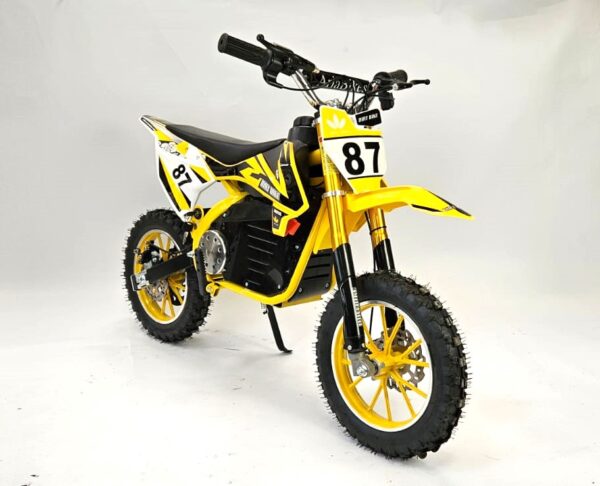800w Electric Mini Dirt Bike - Yellow - Image 4