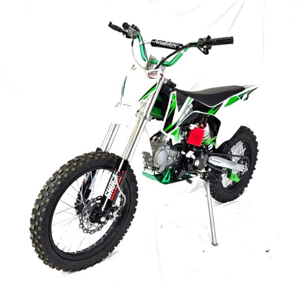 125cc Dirt Bike Electric Start - Green - Image 2