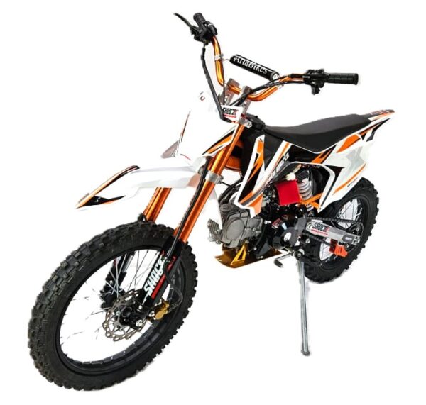 125cc Dirt Bike Electric Start - Orange - Image 2