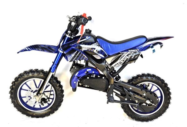 50cc Mini Dirt Bike  VTX - Blue - Image 4