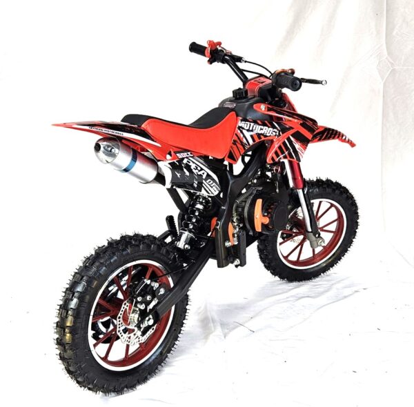 50cc Mini Dirt Bike  VTX - Red - Image 2