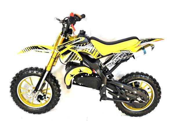 50cc Mini Dirt Bike  VTX - Yellow - Image 2