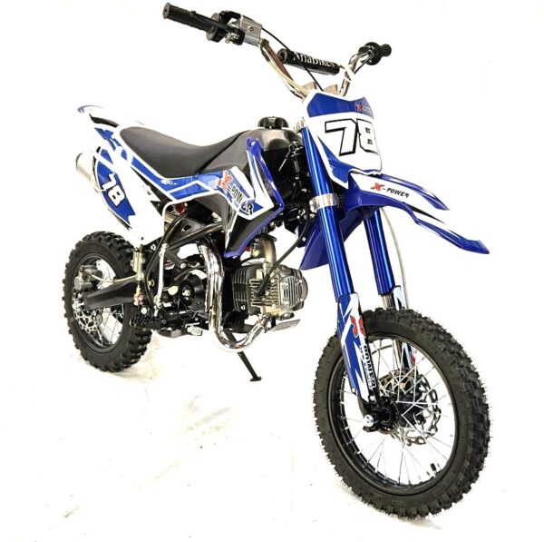 125cc Dirt Bike Semi-Automatic Blue - Image 4