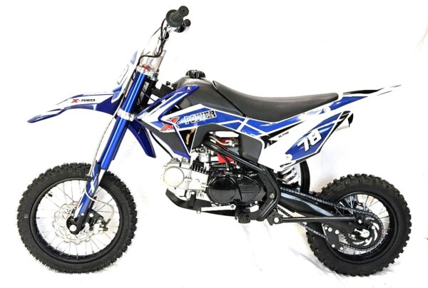 125cc Dirt Bike Semi-Automatic Blue - Image 3