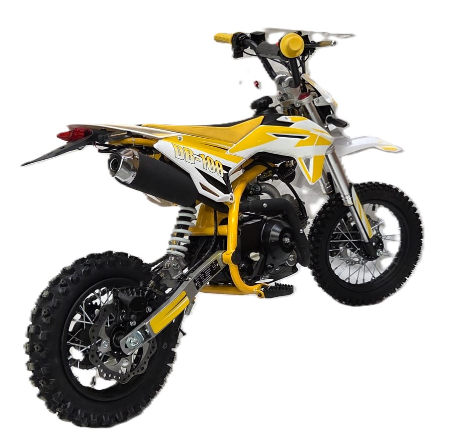 110cc Dirt Bike Automatic Yellow - Image 4