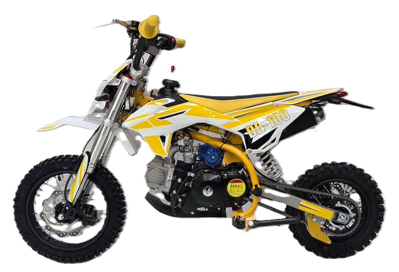 110cc Dirt Bike Automatic Yellow - Image 6