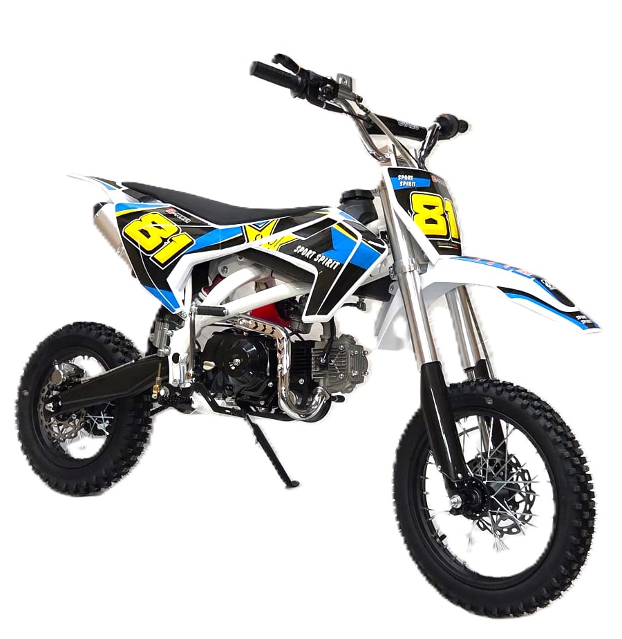 110cc Dirt Bike Semi-Automatic Blue - Image 2