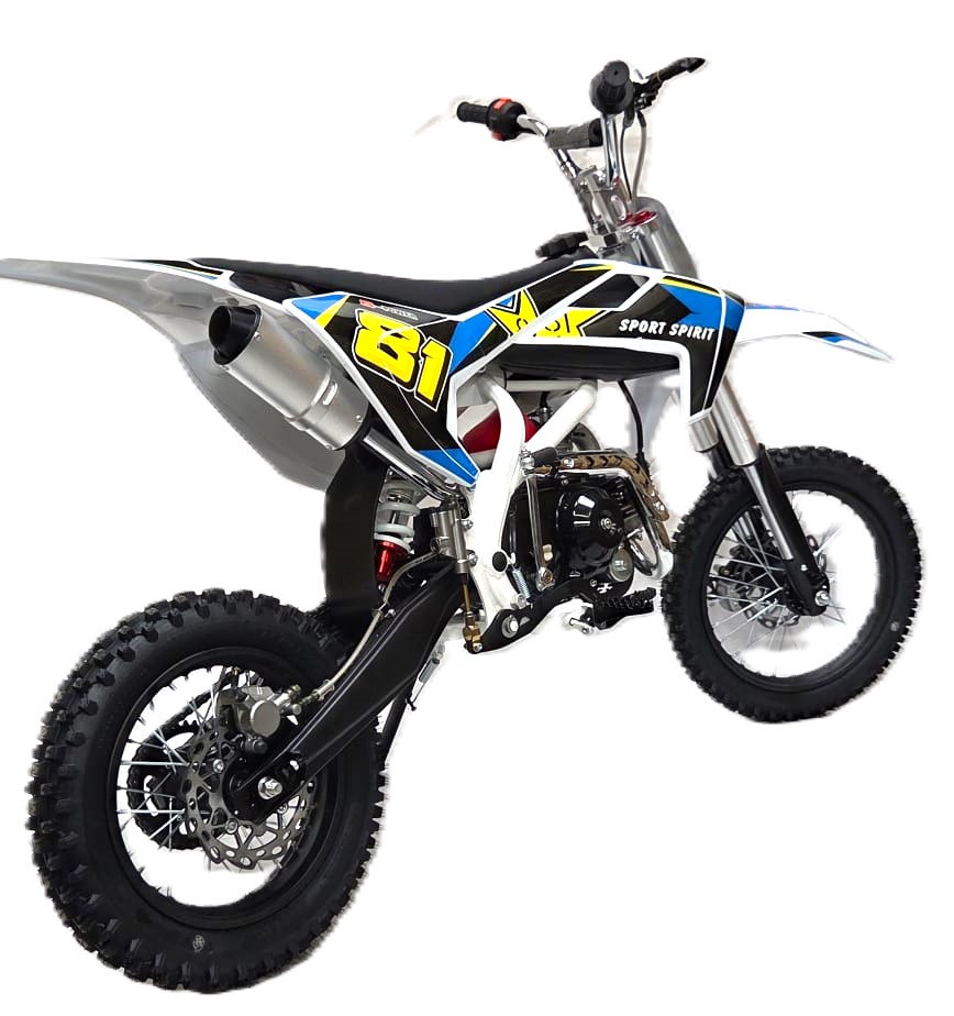 110cc Dirt Bike Semi-Automatic Blue - Image 4